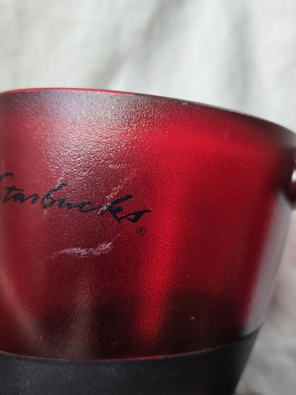 VINTAGE Y2K Rare 2001 Starbucks Red and Black Travel Mug with Lid - Picture 8 of 8